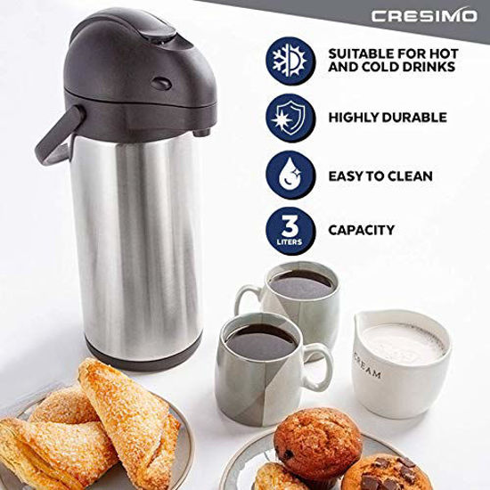 Getuscart Cresimo Oz L Airpot Thermal Coffee Carafe And Coffee