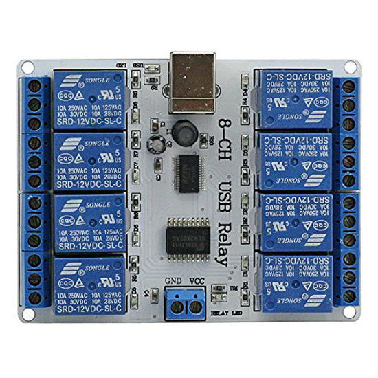 GetUSCart SainSmart USB Eight Channel Relay Board For Automation 12 V