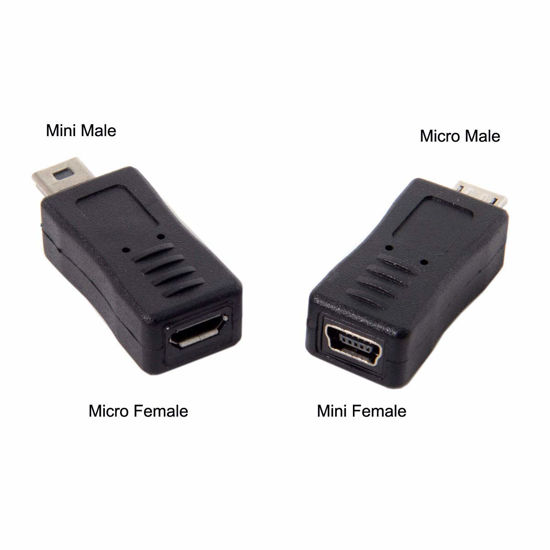 Getuscart Cy Pcs Mini Usb Male To Micro Usb Pin Female Mini Female