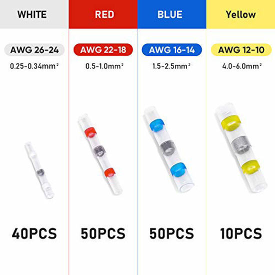 Getuscart Ticonn Pcs Solder Seal Wire Connectors Heat Shrink Butt