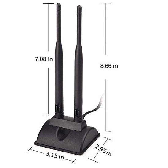 GetUSCart Eightwood Dual WiFi Antenna With RP SMA Male Connector 2