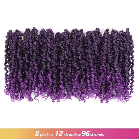 GetUSCart Toyotress Tiana Passion Twist Hair 12 Inch 8 Pcs T Purple