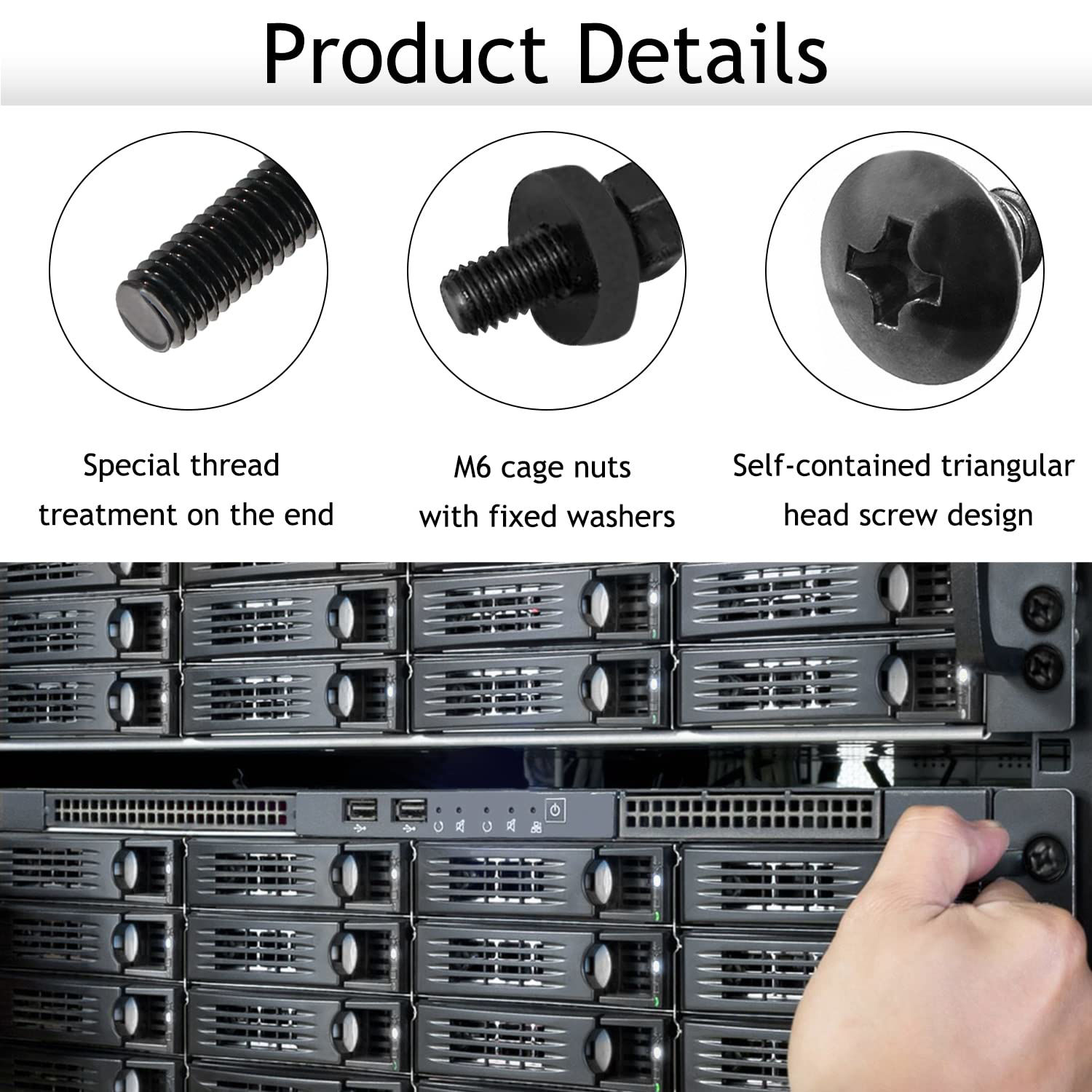 Getuscart Leadrise Pack M X Mm Computer Rack Mount Cage Screws