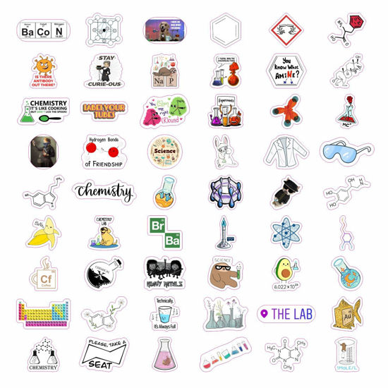 GetUSCart 100Pcs Funny Chemistry Stickers For Laptop Chemistry