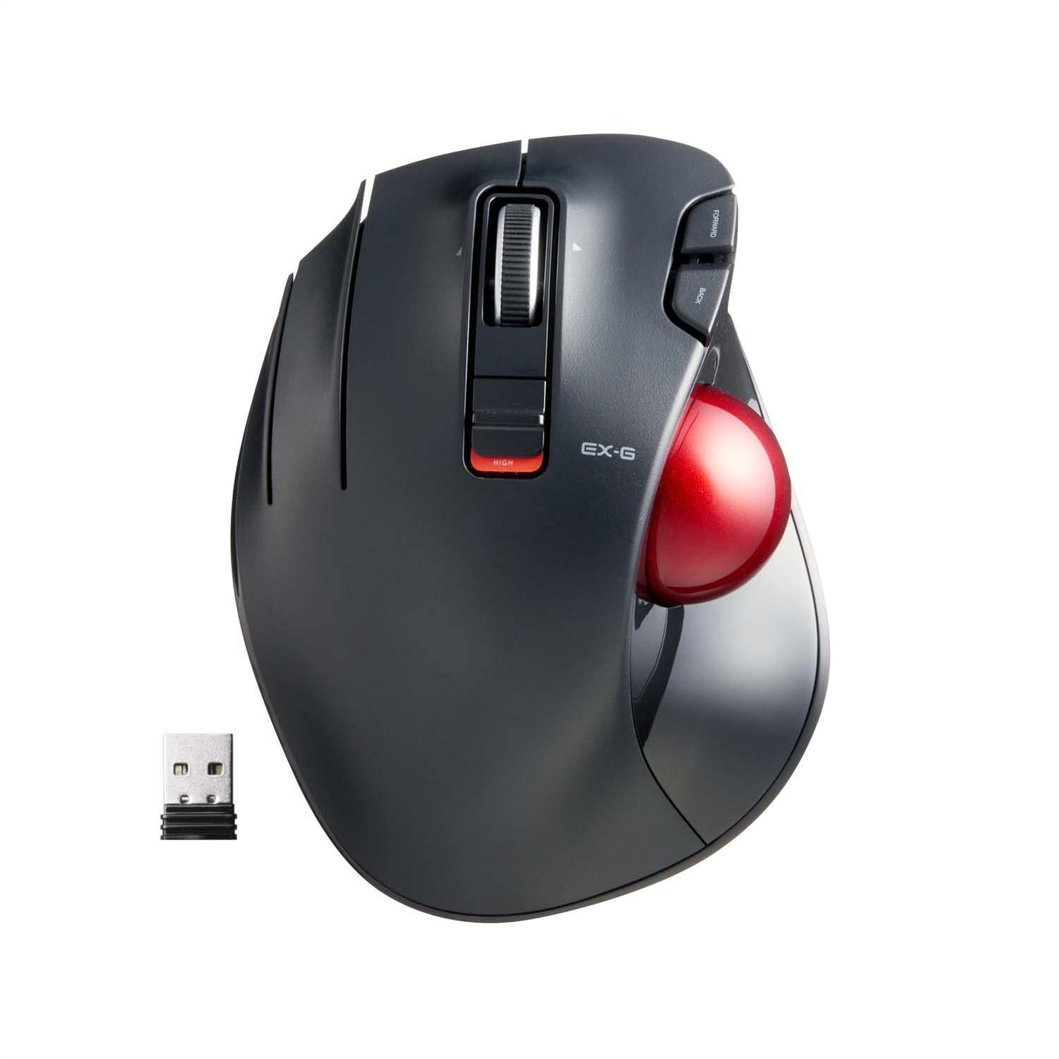 GetUSCart ELECOM EX G Left Handed Trackball Mouse 2 4GHz Wireless