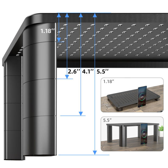 Getuscart Pholiten Monitor Stand Riser Laptop Stand Riser For Desk