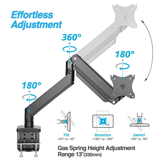 GetUSCart AVLT Single 13 43 Monitor Arm Desk Mount Fits One Flat