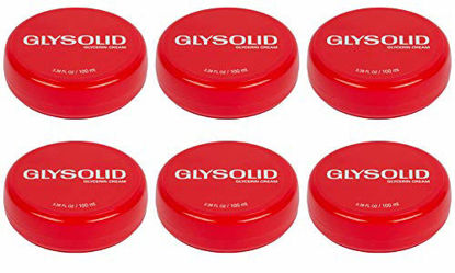 Picture of Glysolid Glycerin Skin Cream - Thick, Smooth, and Silky - Trusted Formula for Hands, Feet and Body 3.38 fl oz (100ml Jar) - 6pack