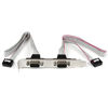 Picture of StarTech.com 2 Port 16in DB9 Serial Port BRacket to 10 Pin Header - DB9 bRacket - DB9 Header - Serial Port bRacket (PLATE9M2P16)