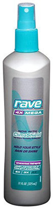 Picture of Rave 4X Mega Hairspray with Clima Shield, Unscented 11 oz