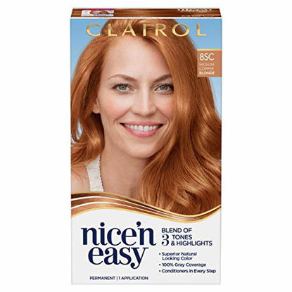 Picture of Clairol Nice'N Easy Permanant Hair Color, 8SC Medium Copper Blonde, Pack of 1