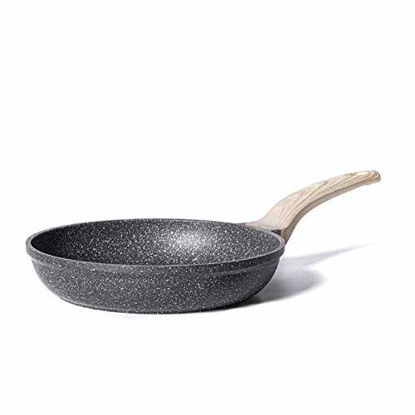 Picture of Carote 8 Inch Nonstick Skillet Frying Pan Egg Skillet Omelet Pan, Nonstick Cookware Granite Coating from Switzerland,Black