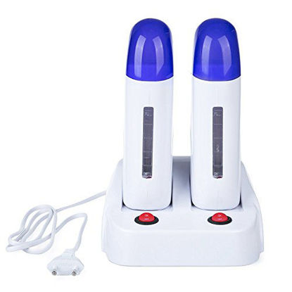 Picture of New Effective 2pcs Electric Rolling Epilator Cartridge Double Depilatory Heater Waxing Paper Hair Removal