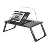 Picture of Etable Foldable Laptop Bed Tray Tablet Charging Table Adjustable Lap Desk with Built-in 10000mAh Rechargeable Power Bank and LED Light - Portable Laptop Table Breakfast Food Table Reading Desk - Black