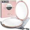 Picture of Magnifying Compact Mirror for Purses, 1x/10x Magnification - Double Sided Travel Makeup Mirror, 4 Inch Small Pocket or Purse Mirror. Distortion Free Folding Portable Compact Mirrors (Millennial Pink)