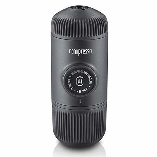 Picture of Wacaco Nanopresso Portable Espresso Maker, Upgrade Version of Minipresso, 18 Bar Pressure Hand Coffee Maker, Travel Gadgets, Manually Operated, Compatible with Ground Coffee, Perfect for Camping