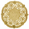 Picture of The Baker Celebrations Gold Foil 4 inch Round Paper Lace Table Doilies - Great for Serving Small Treats or Rolling Around Silverware (Pack of 50)