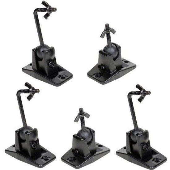 Picture of VideoSecu 5 Black Universal Satellite and Audio Speaker Mount Bracket for Wall or Ceiling MS40B5 WM6