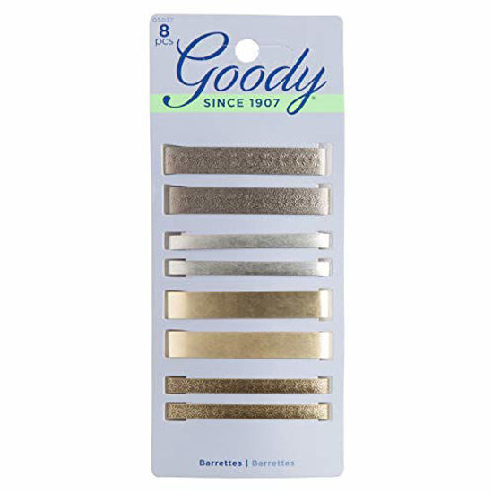 Picture of Goody Hair Barrettes, Assorted Metallics, 8-count (1942401)