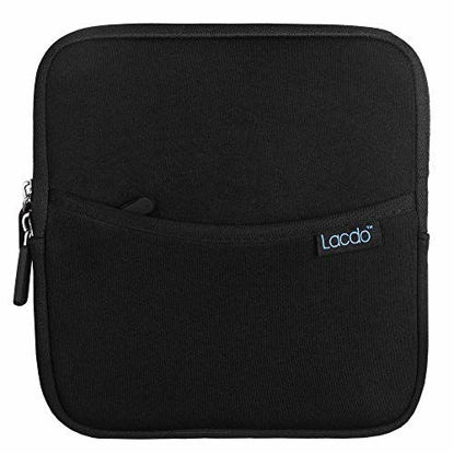 Picture of Lacdo Shockproof External USB CD DVD Writer Blu-Ray & External Hard Drive Neoprene Protective Storage Carrying Sleeve Case Pouch Bag With Extra Storage Pocket for Apple MD564ZM/A USB 2.0 SuperDrive / Apple Magic Trackpad / SAMSUNG SE-208GB SE-208DB SE-218GN SE-218CB / LG GP50NB40 GP60NS50 / ASUS External DVD Drives (Black)