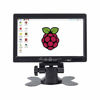 Picture of SunFounder 7 Inch HD TFT LCD Screen Monitor HDMI - 1024x600 Display AV VGA Input Built in Speaker for Raspberry Pi 4 Model B 3 Model B+ 3B CCTV Computer PC DVR Car