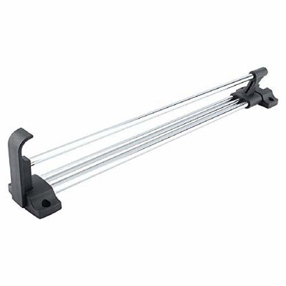 Picture of Adjustable Closet Rod, Pull Out Closet Garment Valet Rod Heavy Duty Tension Retractable Wardrobe Closet Hanger Towel Rail/Extending Rail/Storage Organiser Polished Chorme, 11.8-Inch to 21.7-Inch