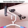 Picture of Adjustable Closet Rod, Pull Out Closet Garment Valet Rod Heavy Duty Tension Retractable Wardrobe Closet Hanger Towel Rail/Extending Rail/Storage Organiser Polished Chorme, 11.8-Inch to 21.7-Inch