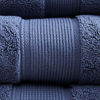 Picture of 800GSM 100% Cotton Luxury Turkish Bathroom Towels , Highly Absorbent Long Oversized Linen Cotton Bath Towel Set , 8-Piece Include 2 Bath Towels, 2 Hand Towels & 4 Wash Towels , Navy