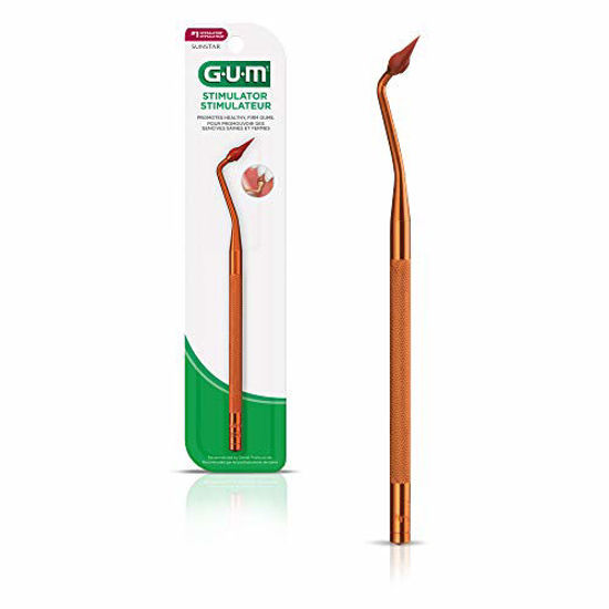 Picture of GUM Stimulator Permanent Handle with Rubber Tip, Precision Control, Massages Gums