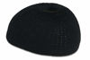 Picture of Elastic Kufi Hat Skull Cap with Wavy Threading in Multiple Designs and Colors (Black)