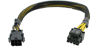 Picture of AYA 13" 6-Pin Express (Male) to EPS ATX 12V 8-Pin (4+4Pin Detachable) Female 18AWG w/Black Sleeves