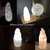 Picture of JIC Gem Natural Selenite Lamp 8" White Selenite Crystal Rock Lamps with Switch Cord and Bulb (2-4 lbs)