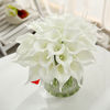 Picture of JUSTOYOU 20pcs Artificial Calla Lily Real Touch Latex Flower for Bride Wedding Home Decor(White)