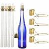 Picture of EricX Light Wine Bottle Torch Kit 4 Pack, Includes 4 Long Life Torch Wicks ,Brass Torch Wick Holders And Brass Caps - Just Add Bottle for an Outdoor Wine Bottle Torch