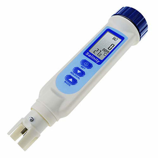 Picture of Pen Type Salinity & Temperature Meter ATC NaCl Salt Water Quality Tester for Saltwater Aquarium Hydroponics Food