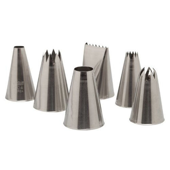 Picture of Ateco Stainless Steel 6 Piece Decorating Tube Set, 2, Silver