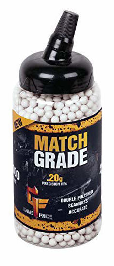 Picture of GameFace SAP2020E Match Grade Biodegradable .20-Gram White Airsoft BBs (2000-Count)