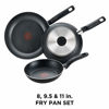 Picture of T-fal Specialty 3 PC Initiatives Nonstick Inside and Out, 8", 9.5", 11", Black