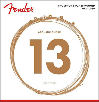 Picture of Fender 60L 0730060408 Acoustic Guitar Phosphor Bronze Ball End Strings, 13-56