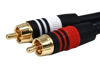 Picture of Monoprice 1.5ft Premium 2 RCA Plug/2 RCA Plug M/M 22AWG Cable - Black