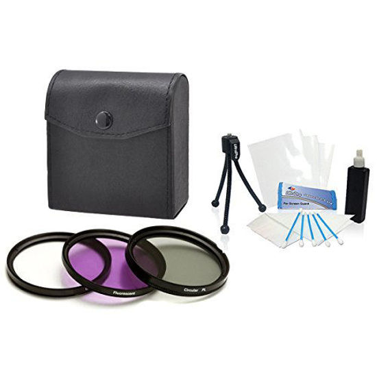 Picture of 40.5mm Filter Kit (UV, CPL, FLD) with Deluxe Filter Carry Case for Select Olympus Digital Cameras. UltraPro Bundle Includes: Deluxe Cleaning Kit, Camera Screen Protector, Mini Travel Tripod