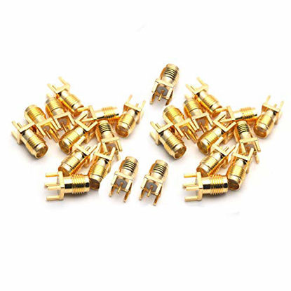 Picture of QMseller End Launch PCB Mount SMA Female Straight RF Connector Adapter 25PCS