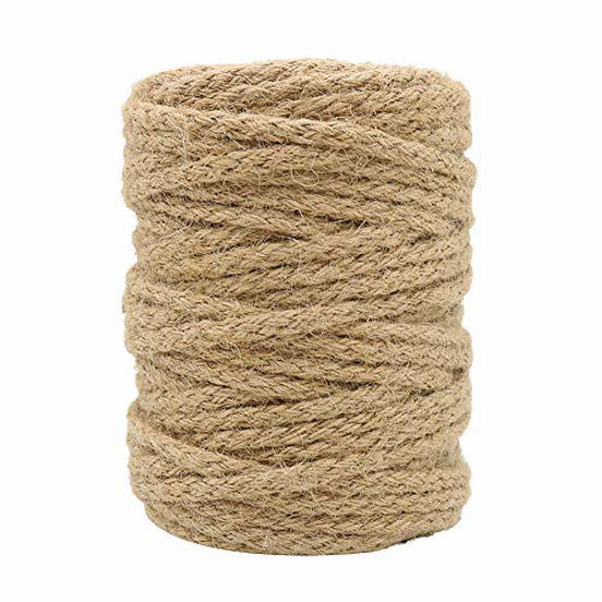 GetUSCart- Tenn Well 5mm Jute Twine, 100 Feet Braided Natural Jute Rope for  Artworks and Crafts, Macrame Projects, Gardening Applications