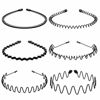 Picture of Lurrose 6Pcs Unisex Wavy Headband Metal Hair Hoop Ordinary Headwear Hair Accessories for Women and Men