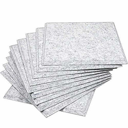 Picture of DEKIRU Upgraded 12 Pack Acoustic Panels Sound Proofing Padding Studio Foam, 12 X 12 X 0.4 Inches Bevled Edge Soundproofing Panels, Great for Acoustic Treatment and Wall Decoration (Silver Grey)