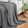 Picture of DANGTOP Cooling Blankets, Queen Size 100% Bamboo Blanket for All-Season, Cooling Blanket Absorbs Body Heat to Keep Cool on Warm Night, Ultra-Cool Lightweight Blanket for Bed (79x91 inches, Dark Grey)