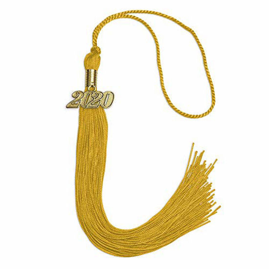 Picture of Endea Graduation Single Color Tassel with Gold Date Drop (Gold, 2020)