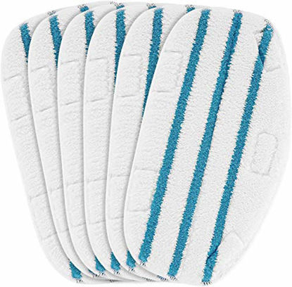 Picture of Mr.ZZ 6 Pack Replacement Steam Mop Pads Compatible PurSteam ThermaPro 10-in-1 Steam Mop Pads for PurSteam ThermaPro 10-in-1 Steam Mop Washable Reusable Pads