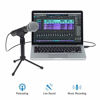 Picture of Samson Technologies Q2U USB/XLR Dynamic Microphone Recording and Podcasting Pack (Includes Mic Clip, Desktop Stand, Windscreen and Cables), silver