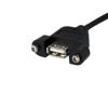 Picture of StarTech.com 1 ft Panel Mount USB Cable - USB A to Motherboard Header Cable Adapter F/F - USB 2.0 internal Cable (USBPNLAFHD1)